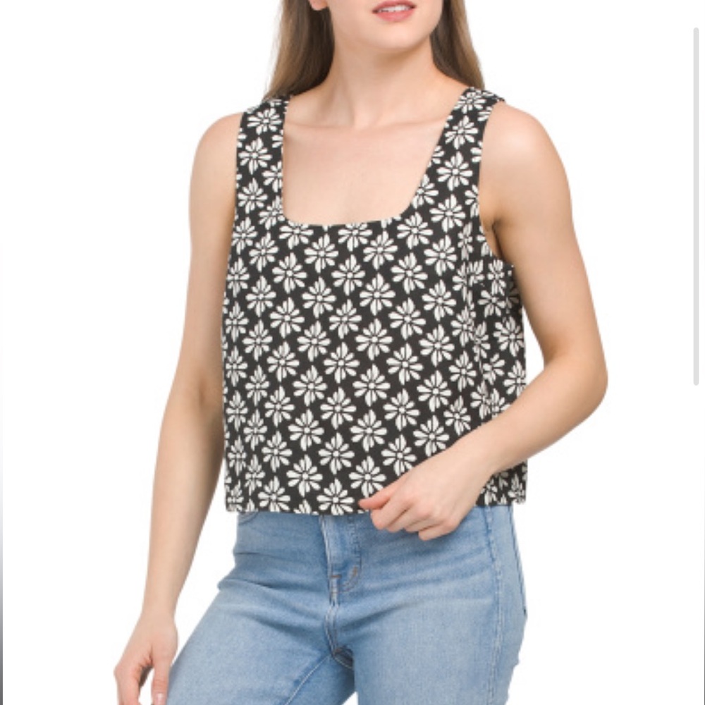 New! Rachel Zoe Square Neck Linen Top size S